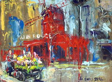 Moulin Rouge et le vendeur de fleurs thumb