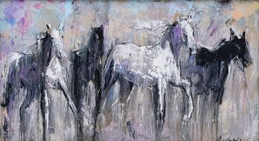 Print of Horse Paintings by Andrejs Bovtovičs