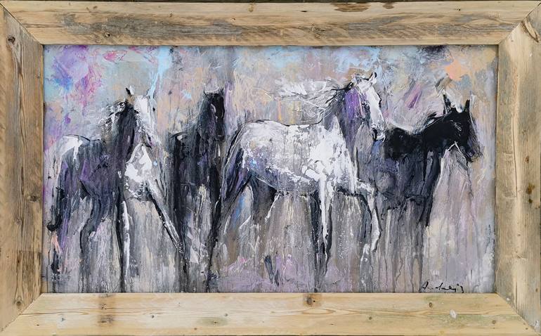 Original Fine Art Horse Painting by Andrejs Bovtovičs