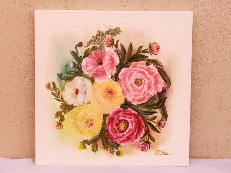 Original Floral Painting by RITA ABRAMIAN
