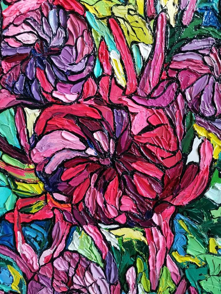 Original Fine Art Floral Painting by Valentina Popova