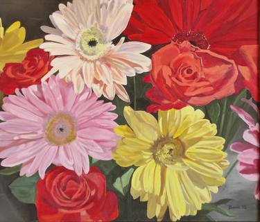 Original Realism Floral Paintings by Deena Lari