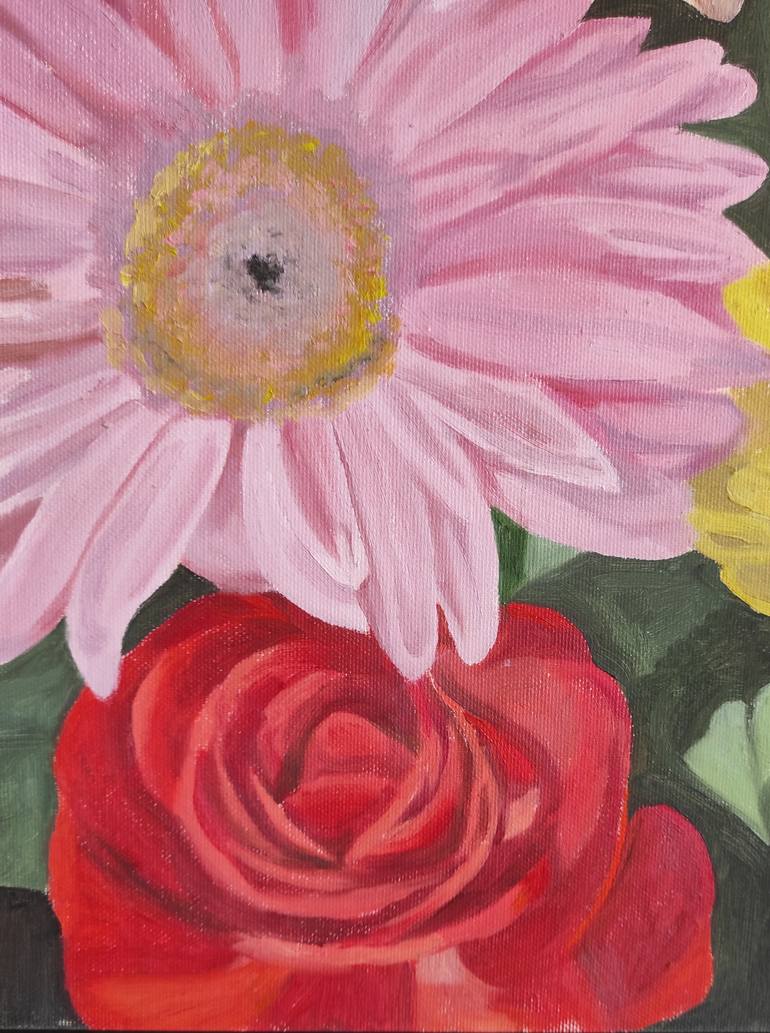 Original Realism Floral Painting by Deena Lari