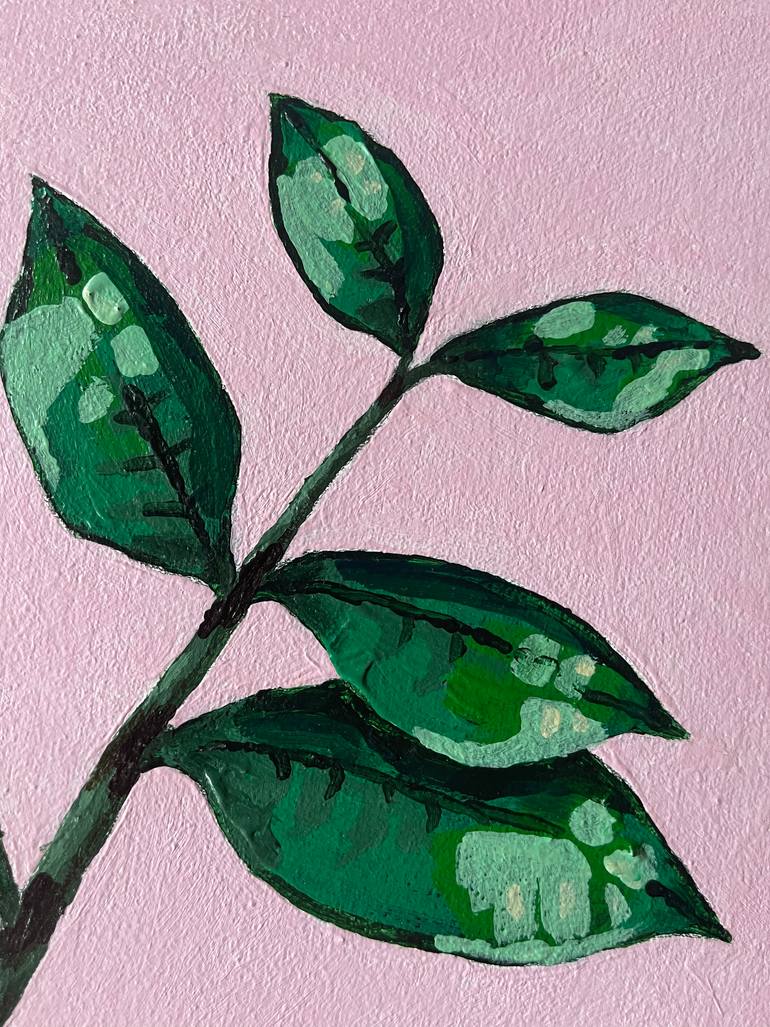 Original Abstract Botanic Painting by Olena Timanovska