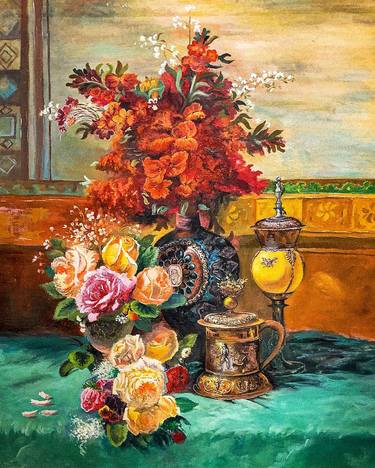 still life with roses copied after jean robie thumb