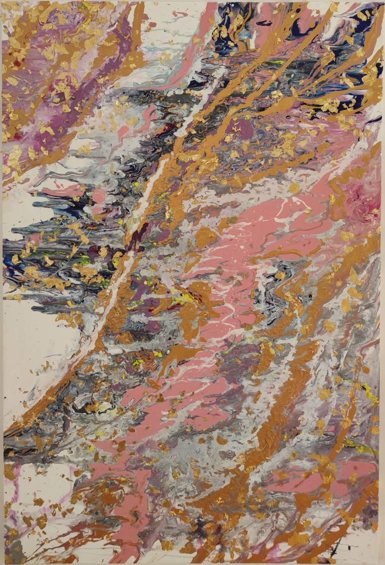Original Modernism Abstract Painting by Julieann Fasoulaki