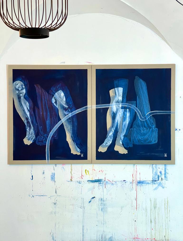 LEGS KALOKAGATHIA /diptych/ Painting by Qaid Holman | Saatchi Art