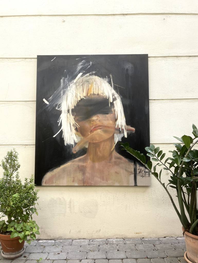 Original Abstract Portrait Painting by Qaid Holman