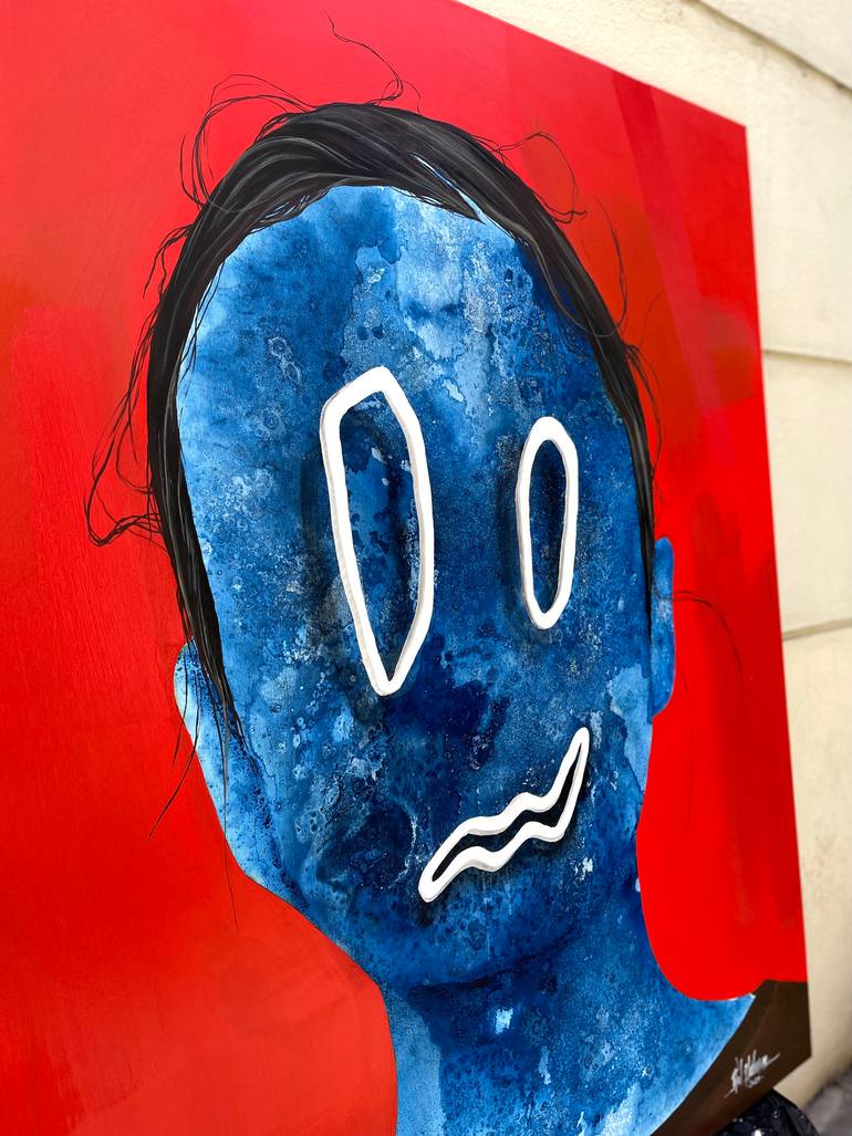 Original Abstract People Painting by Qaid Holman