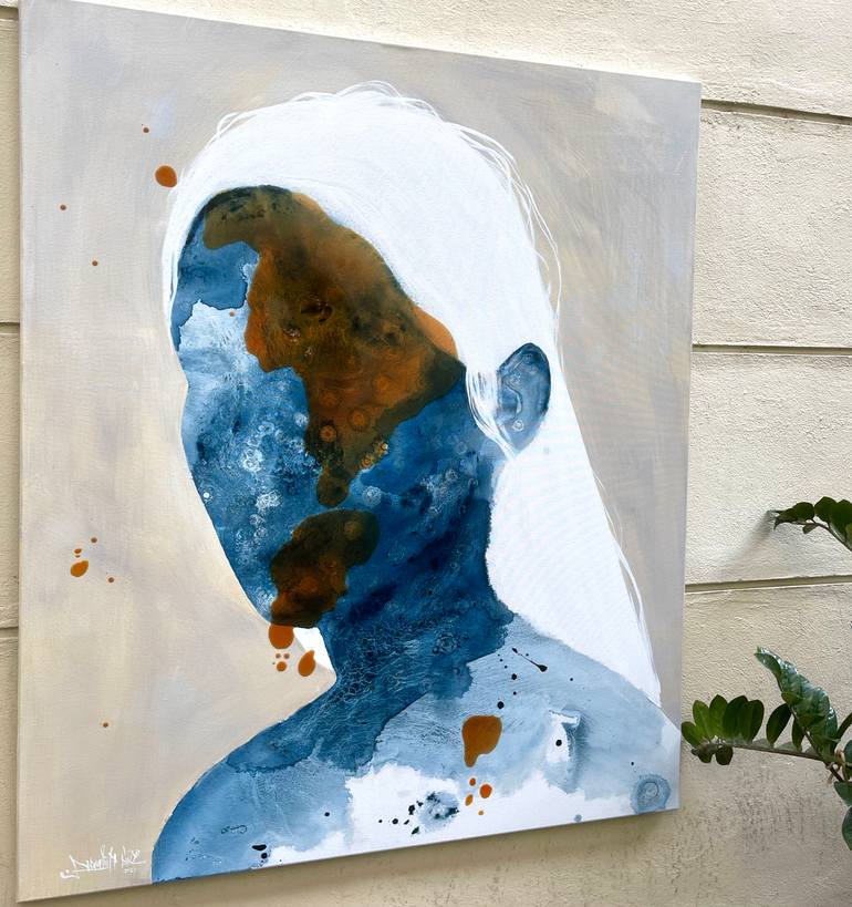 Original Abstract People Painting by Qaid Holman