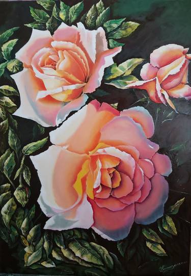 Original Illustration Floral Paintings by Svetlana Kolganov