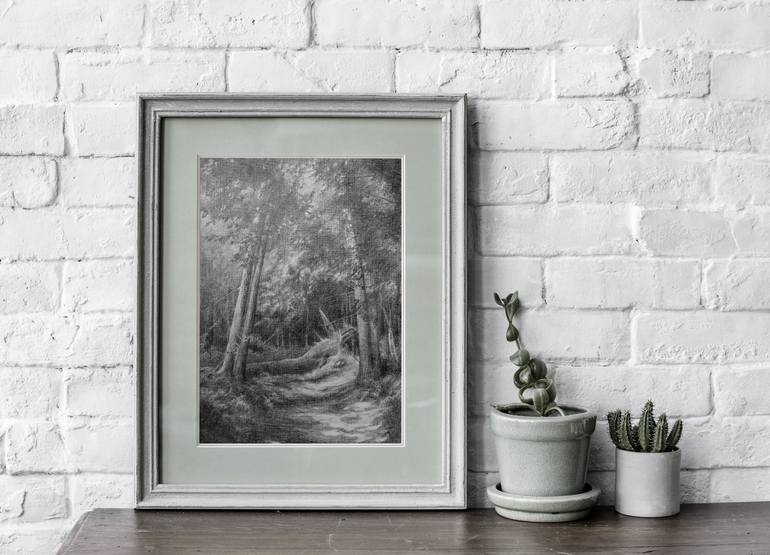 Original Impressionism Landscape Drawing by Oksana Duchenchuk