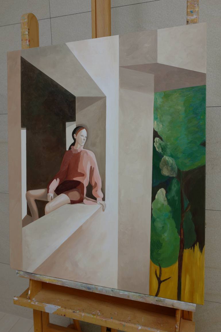 Original Expressionism People Painting by Young Park