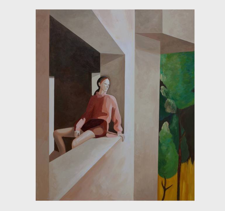 Original Expressionism People Painting by Young Park