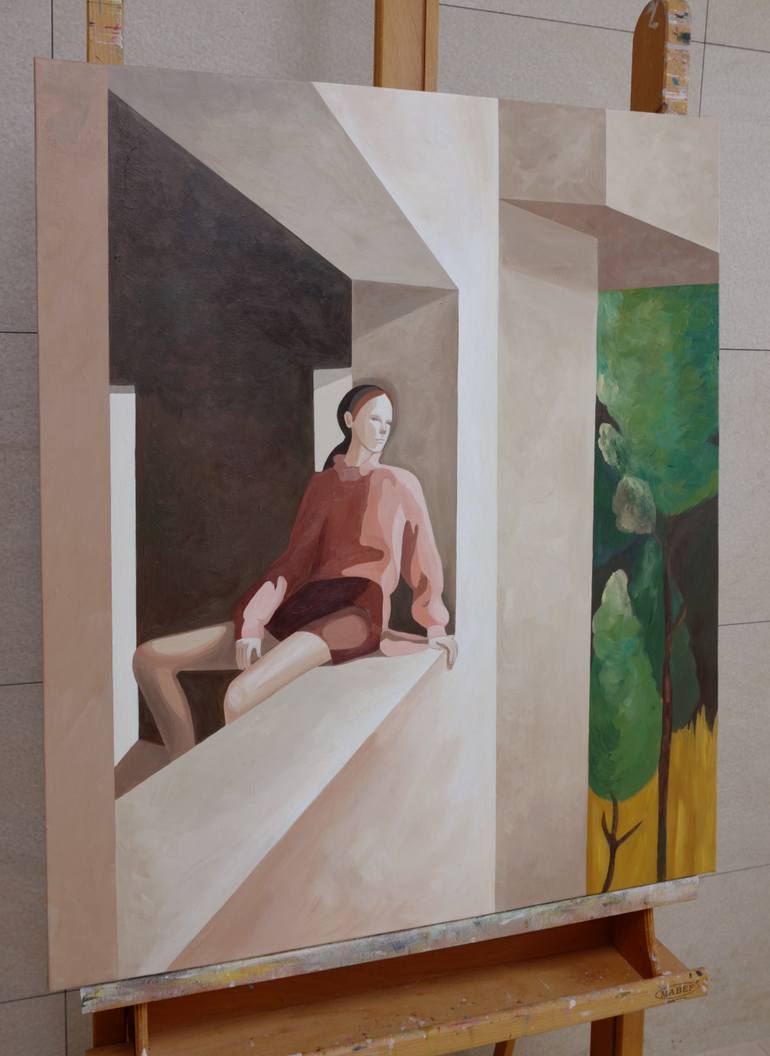 Original Expressionism People Painting by Young Park