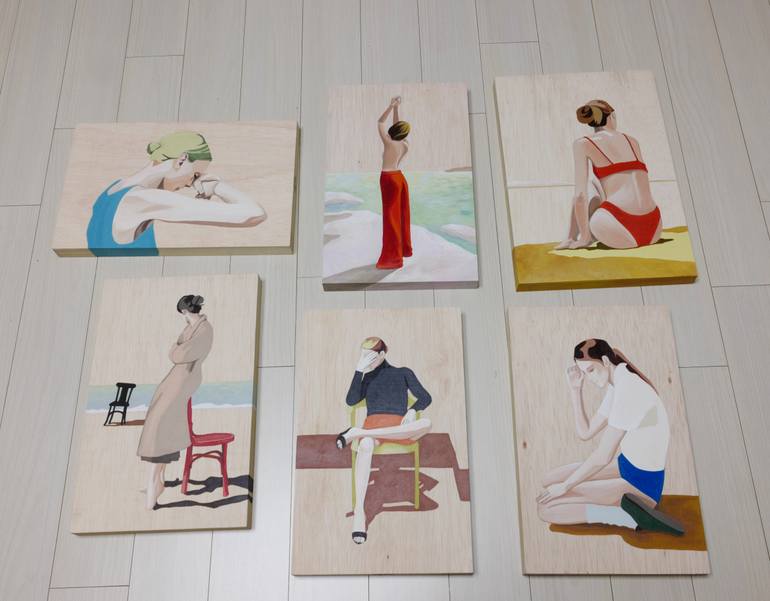Original Expressionism People Painting by Young Park