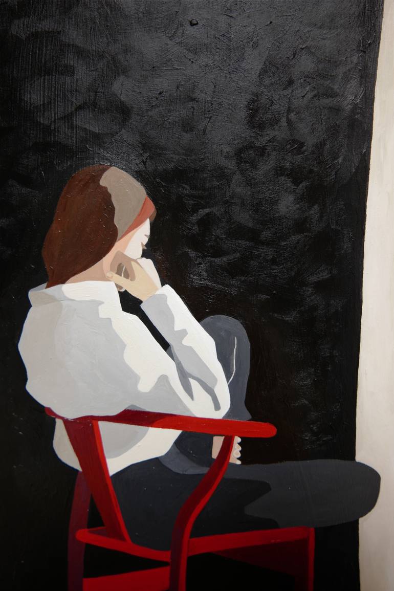 Original Expressionism People Painting by Young Park