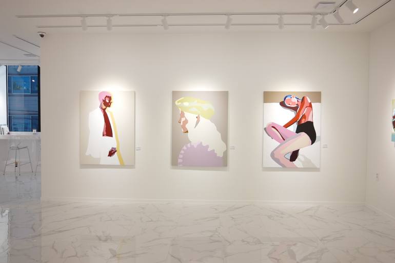 Original Expressionism People Painting by Young Park