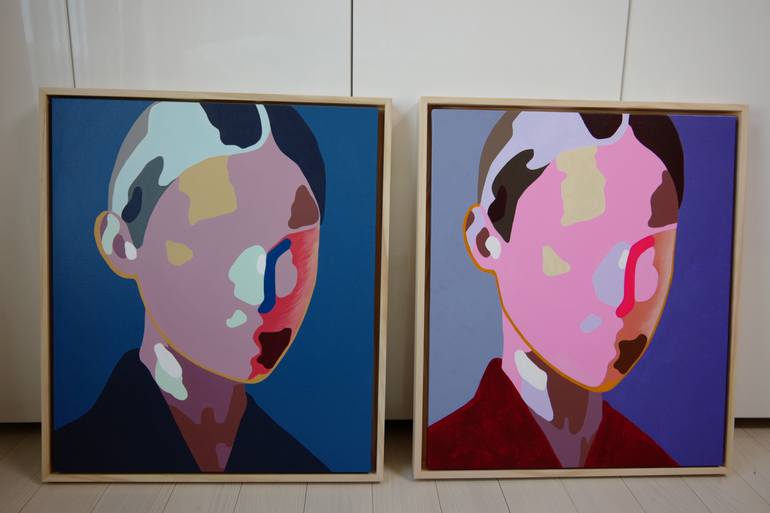 Original Expressionism People Painting by Young Park