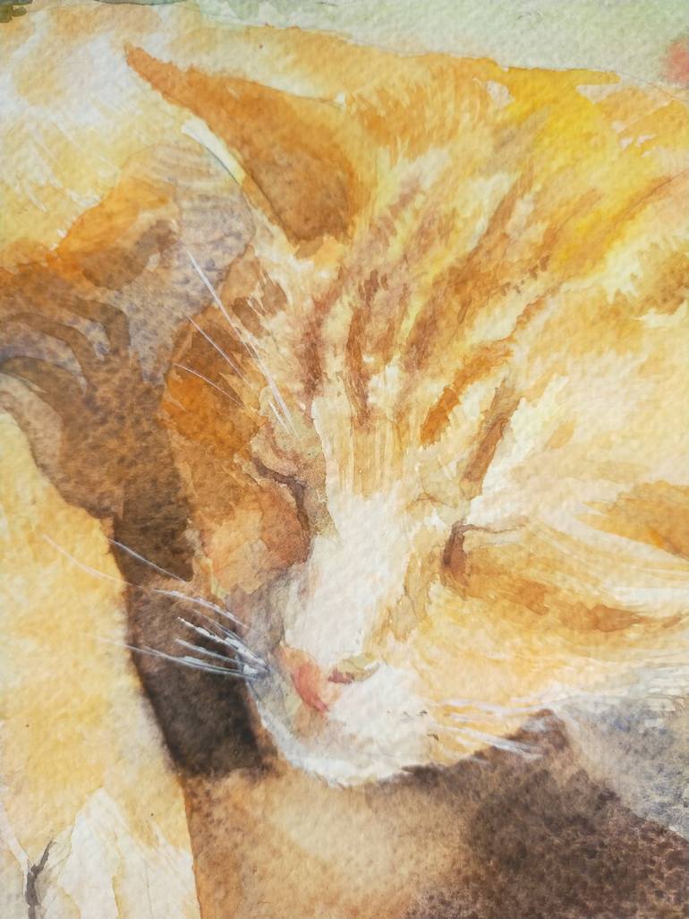 Original Cats Painting by Anastassiya Coskun