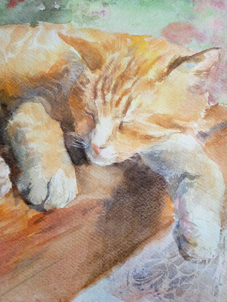 Original Cats Painting by Anastassiya Coskun