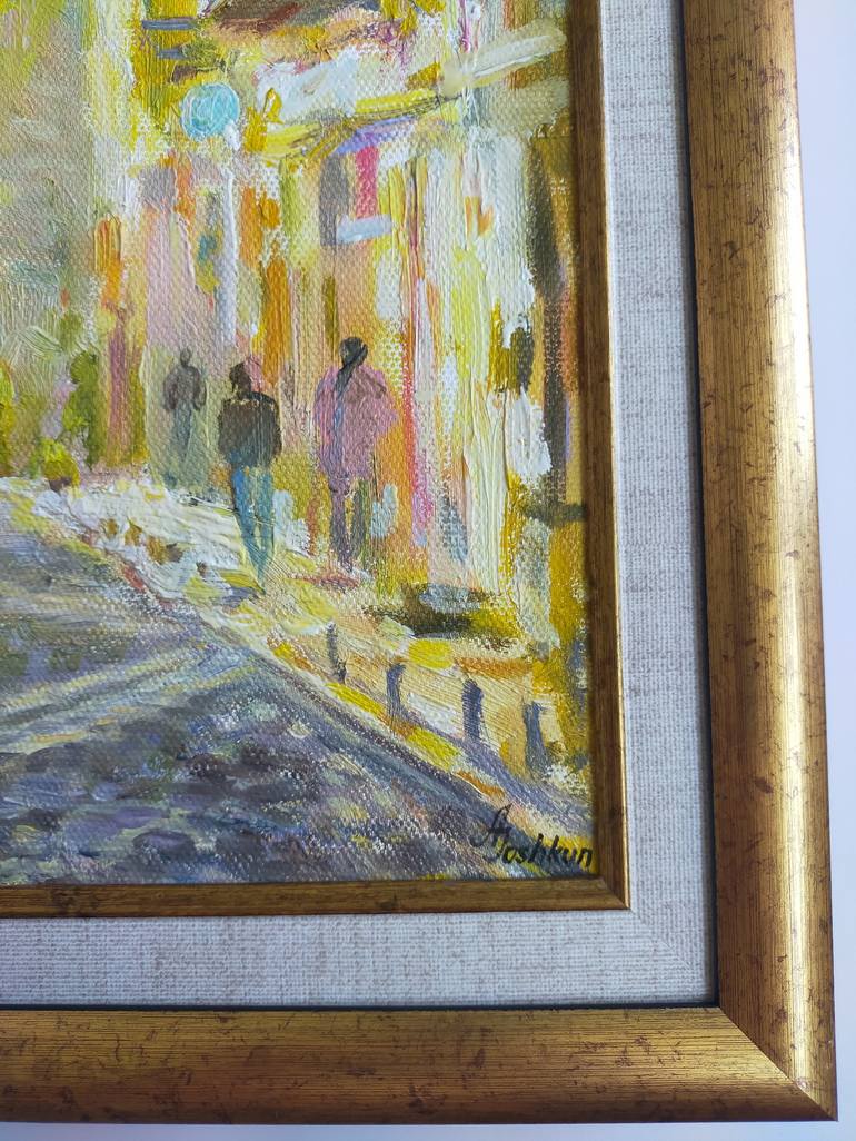 Original Art Deco Architecture Painting by Anastassiya Coskun