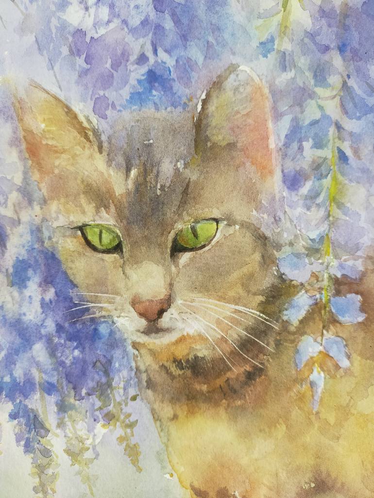 Original Cats Painting by Anastassiya Coskun