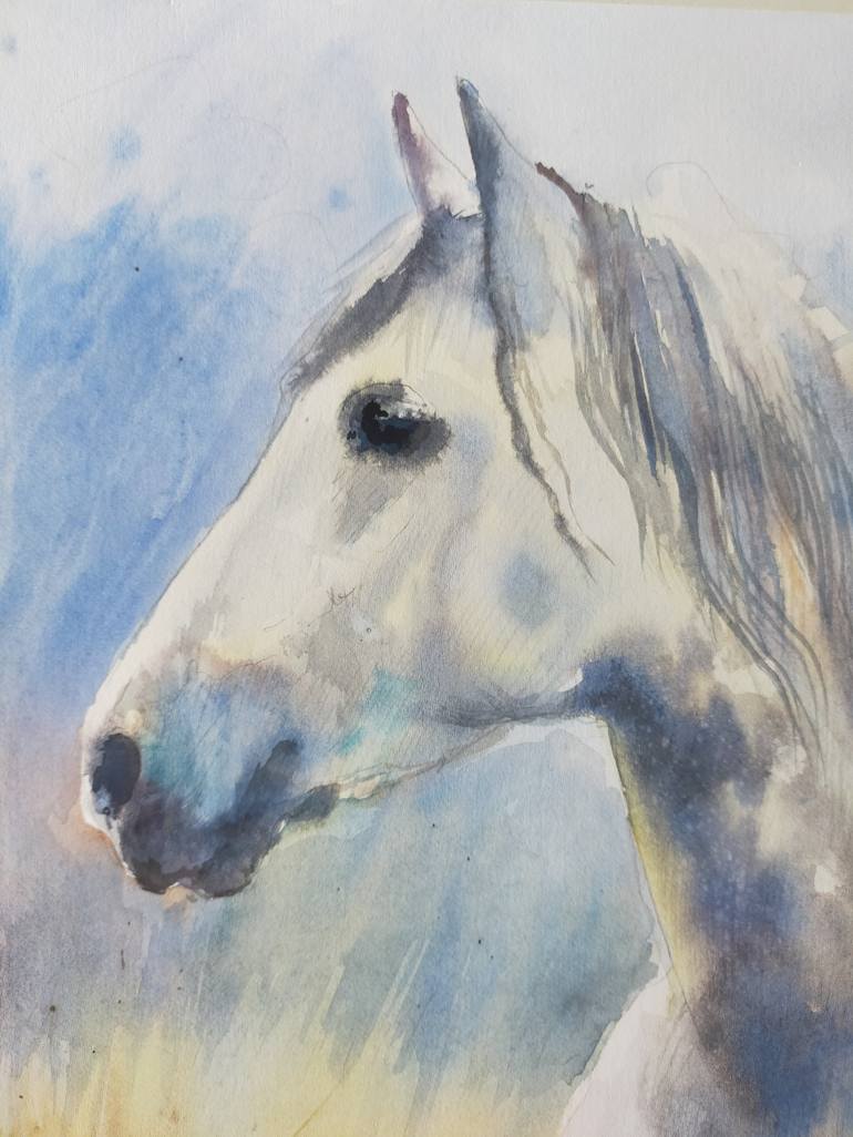 Original Horse Painting by Anastassiya Coskun