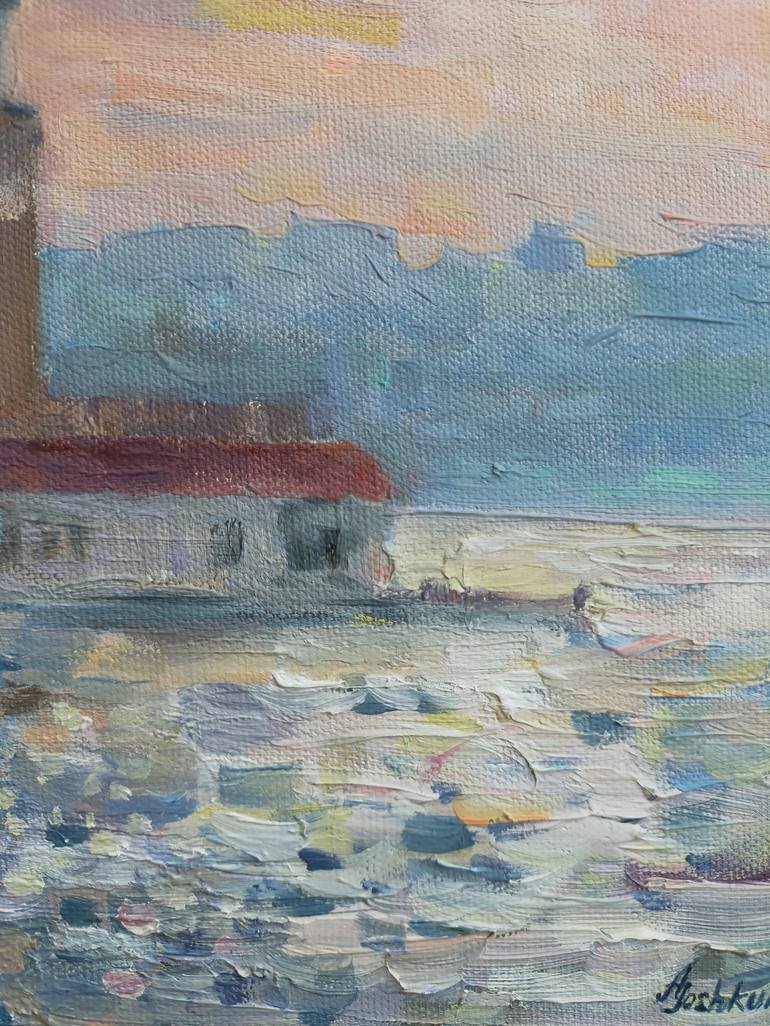 Original Art Deco Seascape Painting by Anastassiya Coskun