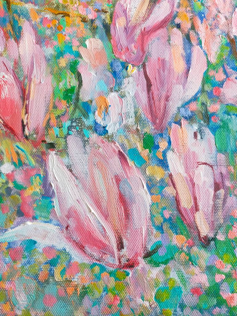 Original Art Deco Floral Painting by Anastassiya Coskun