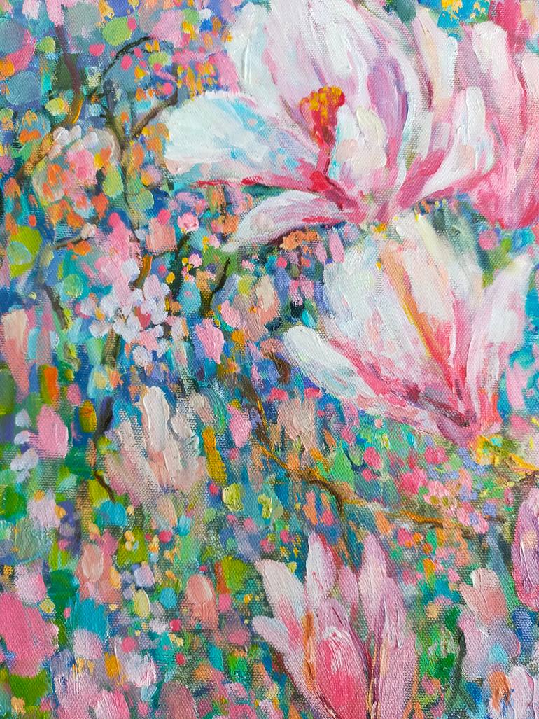 Original Art Deco Floral Painting by Anastassiya Coskun