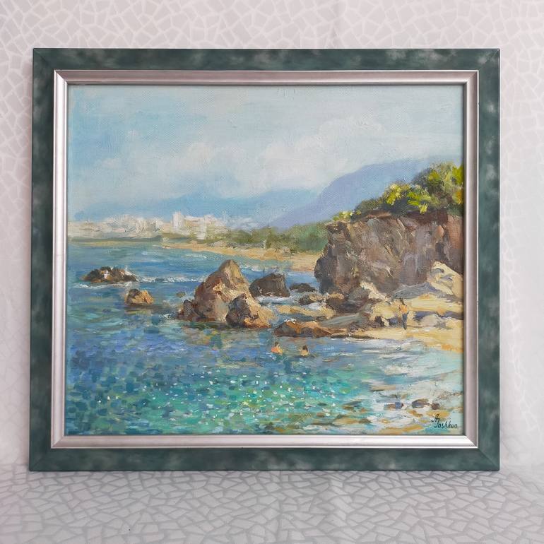 Original Fine Art Seascape Painting by Anastassiya Coskun