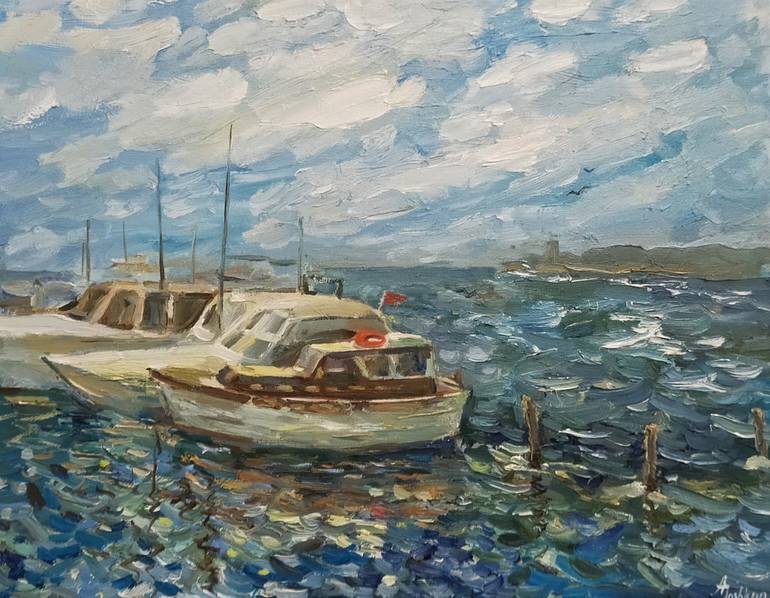 Print of Art Deco Yacht Paintings by Anastassiya Coskun