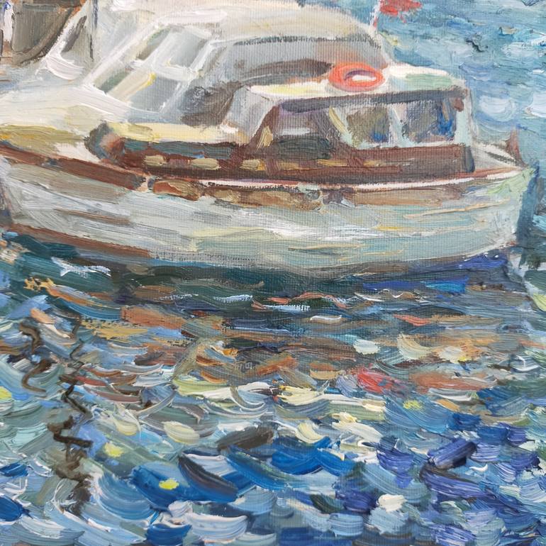 Original Yacht Painting by Anastassiya Coskun
