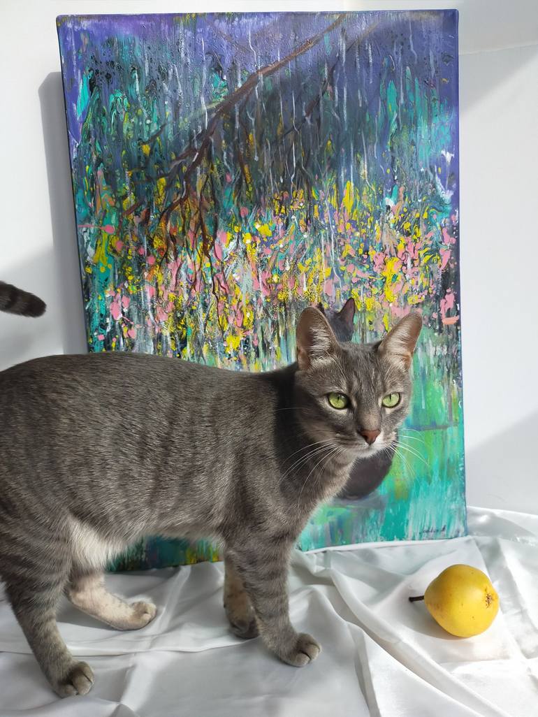 Original Cats Painting by Anastassiya Coskun