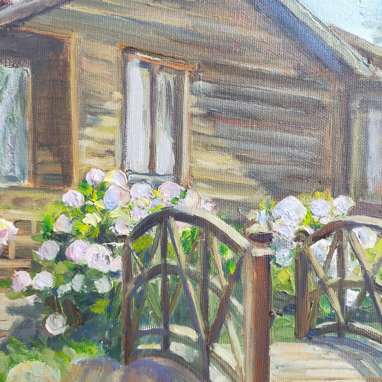 Original Impressionism Garden Painting by Anastassiya Coskun