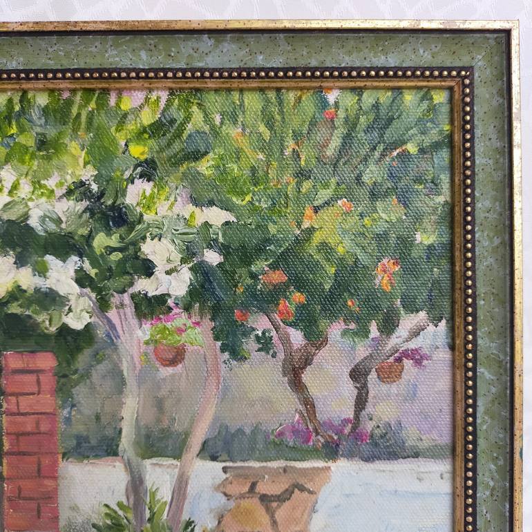 Original Art Deco Garden Painting by Anastassiya Coskun