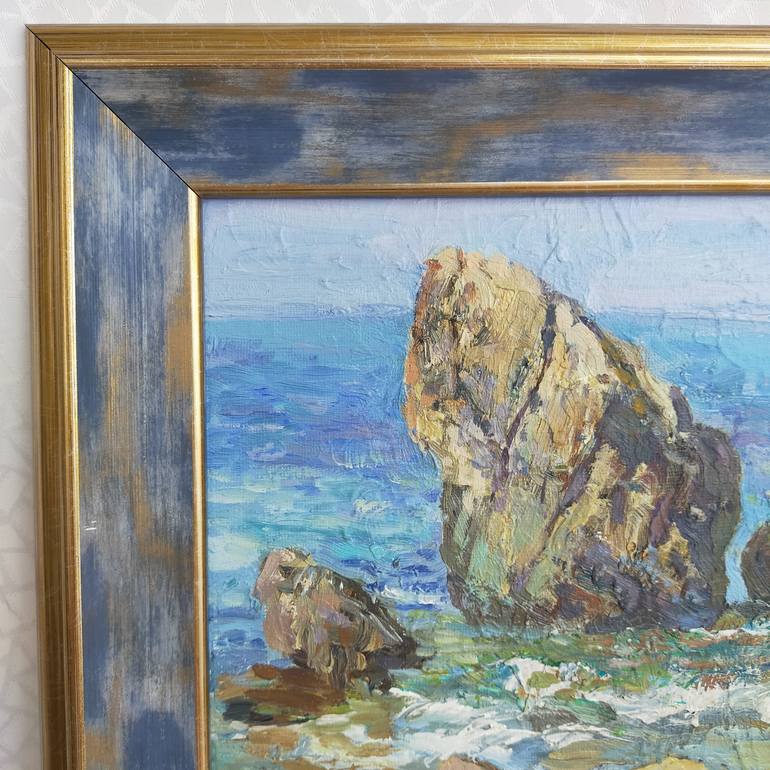 Original Art Deco Seascape Painting by Anastassiya Coskun