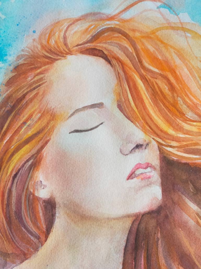 Original Art Deco Women Painting by Anastassiya Coskun