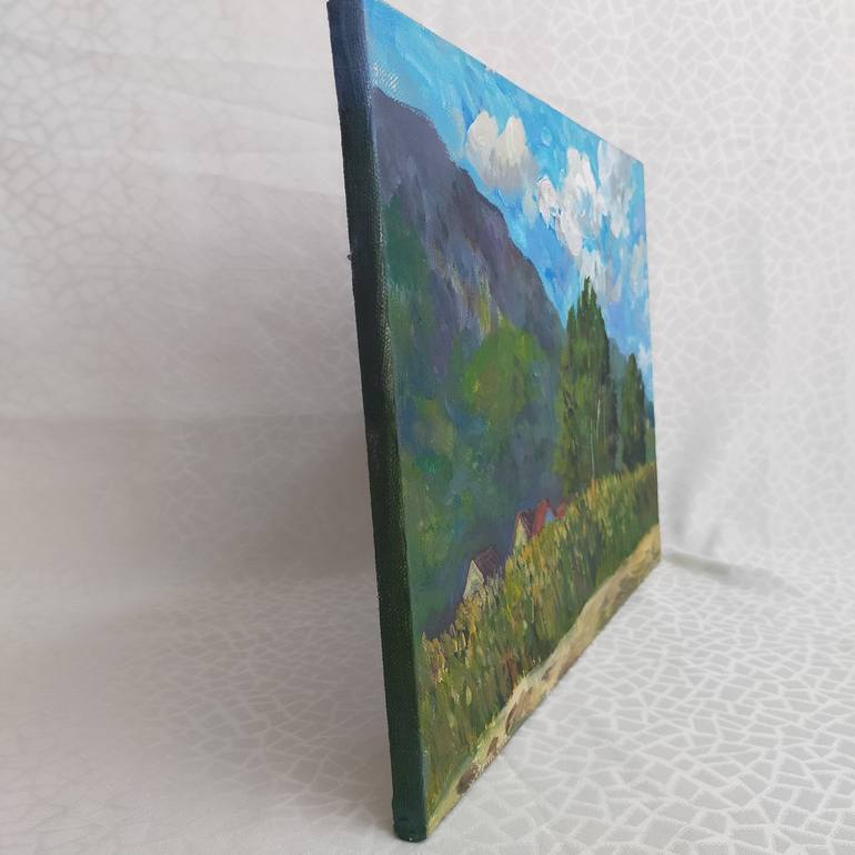 Original Art Deco Landscape Painting by Anastassiya Coskun