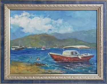 Print of Fine Art Seascape Paintings by Anastassiya Coskun