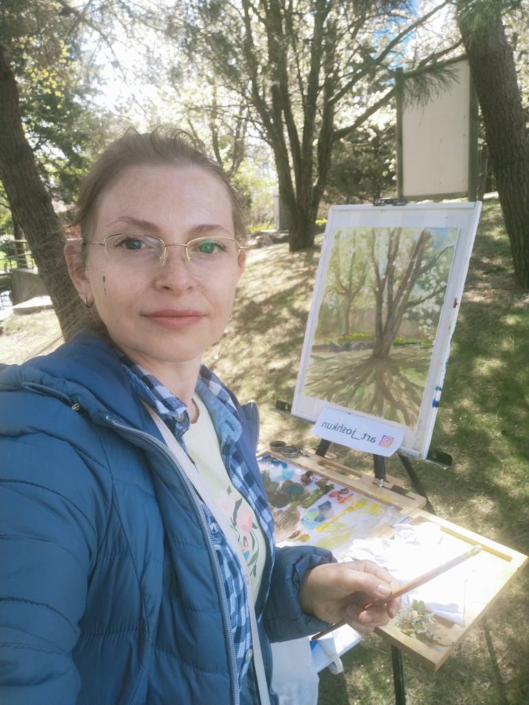 Original Tree Painting by Anastassiya Coskun