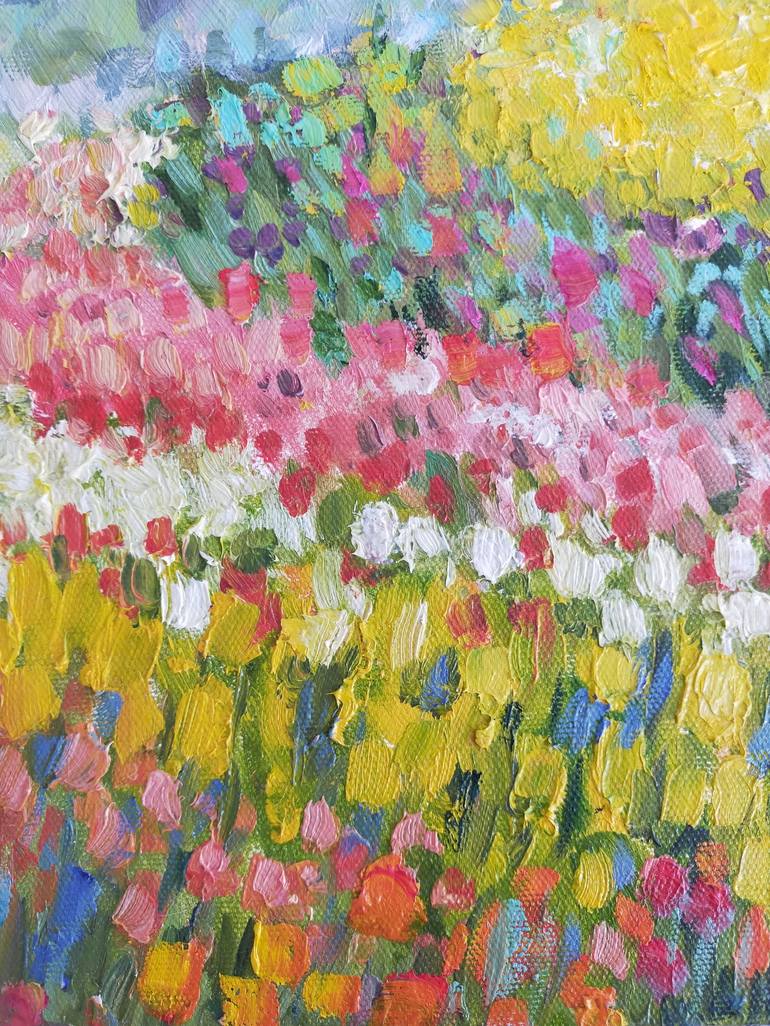 Original Art Deco Floral Painting by Anastassiya Coskun