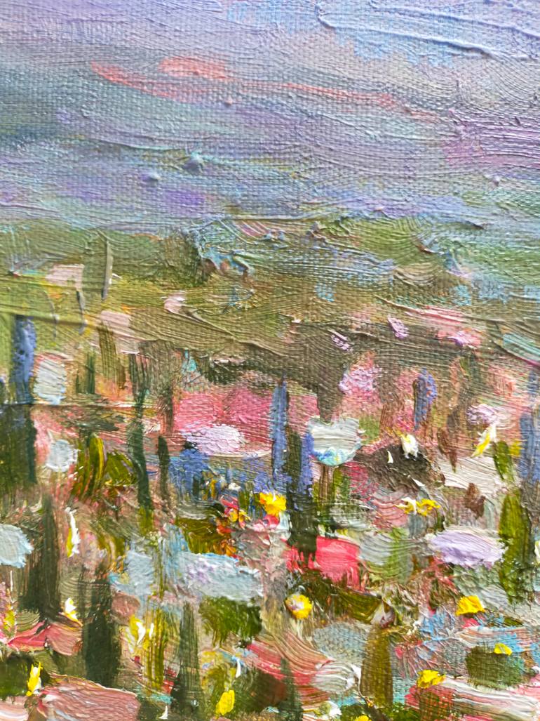 Original Art Deco Landscape Painting by Anastassiya Coskun