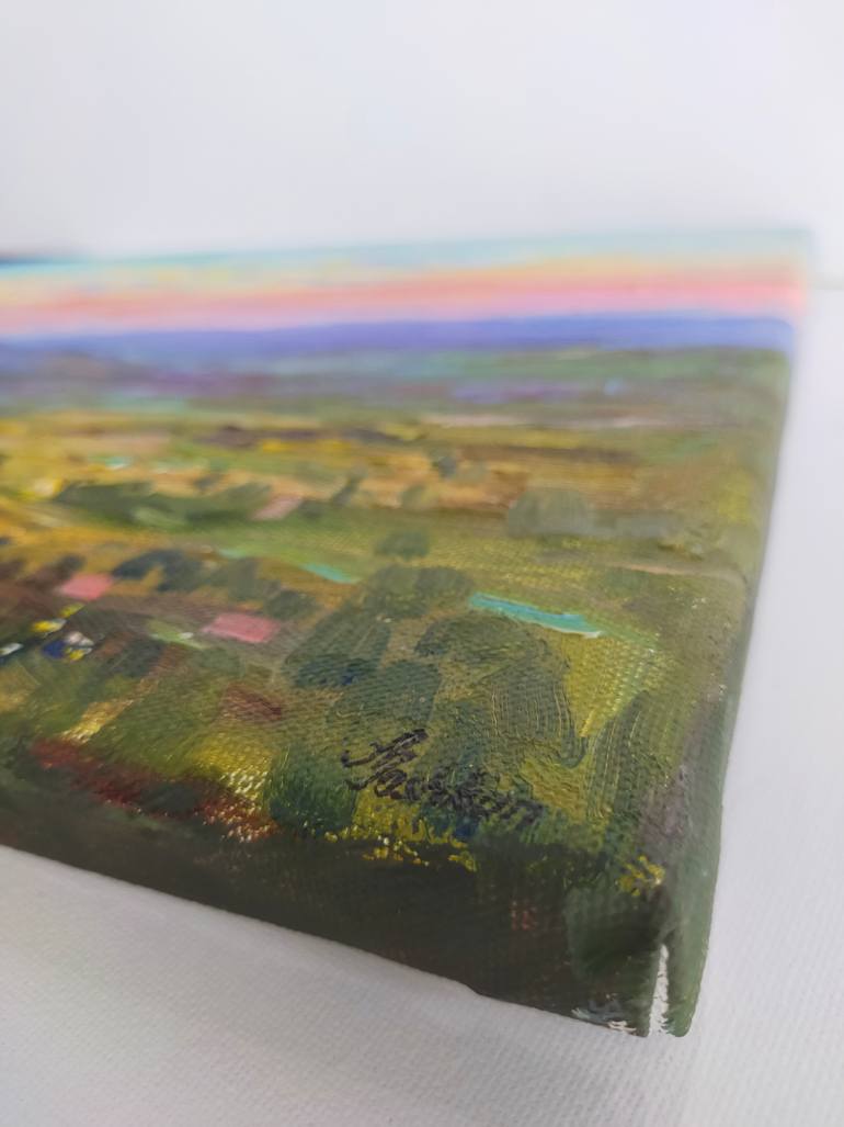 Original Art Deco Landscape Painting by Anastassiya Coskun