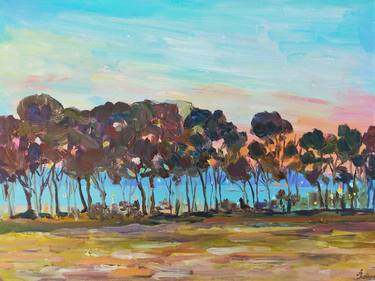 Twilight in Geikli plein-air oil painting from nature thumb