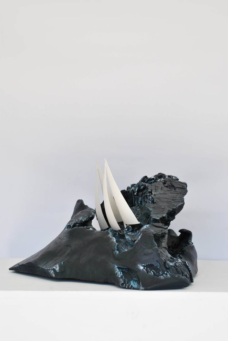 Original Abstract Boat Sculpture by Isabel Mello