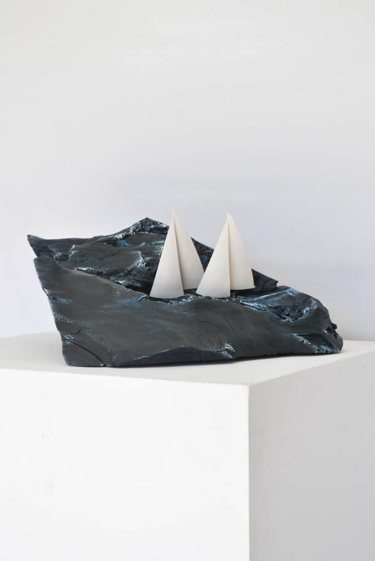 Original Abstract Boat Sculpture by Isabel Mello