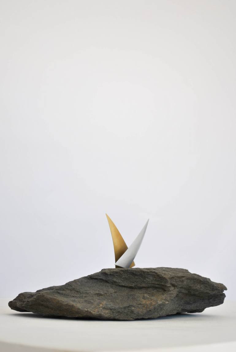 Original Abstract Boat Sculpture by Isabel Mello