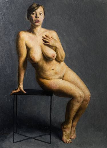 Print of Photorealism Nude Paintings by Christopher Beaven